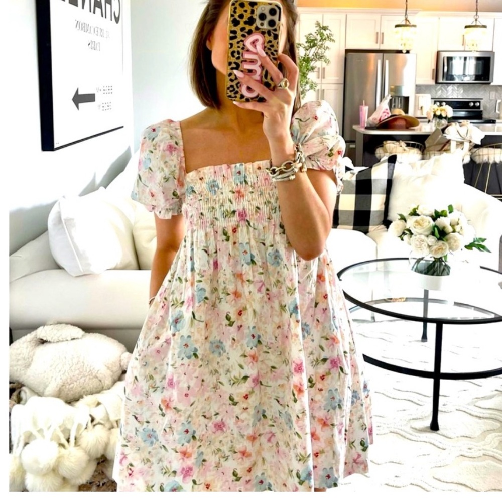 Abercrombie and Fitch pastel floral mini dress